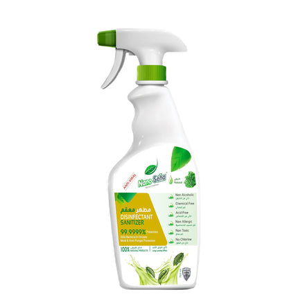 Nano Seha Non-Alcoholic Disinfectant Hand Sanitizer Spray Aloe Vera | 100% Natural, Plant-Based and Biodegradable Ingredients