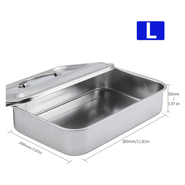 1 Stainless Steel Trays | Dimensions 250 x 160 x 50 mm