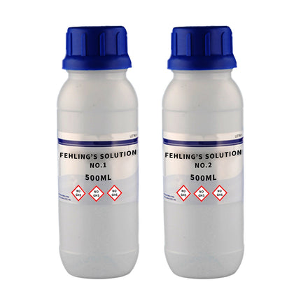 Set of 2 Fehling's Solutions No. 1 & No. 2 Lane & Eynon Modification 500ML