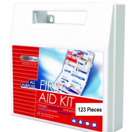 AidPlus FA-131 First Aid Kit, 25 Person [123 Pieces]