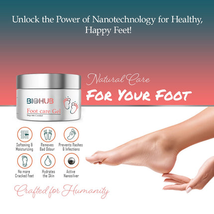 BIOHUB Foot Care Gel | 50g | 100% Natural, Plant-Based and Biodegradable Ingredients