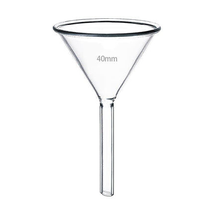 Set of 5 Heavy-Duty Borosilicate Glass Funnels - 40mm Diameter