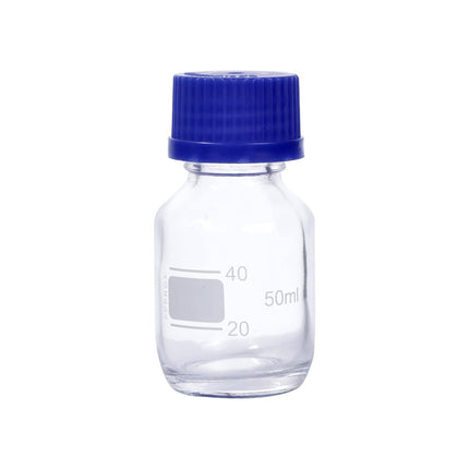 50 mL Graduated Round Reagent Glass Bottle