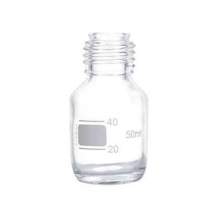 50 mL Graduated Round Reagent Glass Bottle