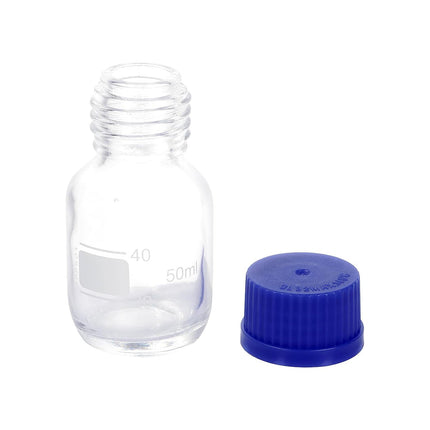 50 mL Graduated Round Reagent Glass Bottle