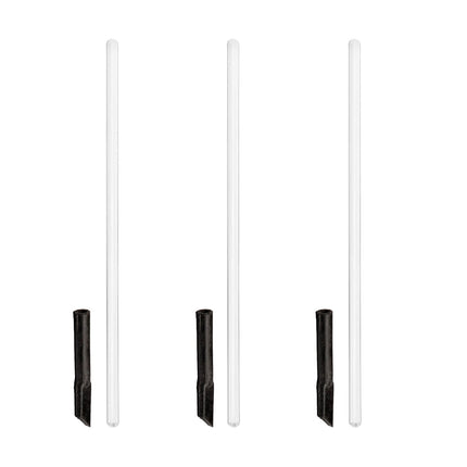 6-Piece Glass Stirring Rod Set with Rubber Policeman