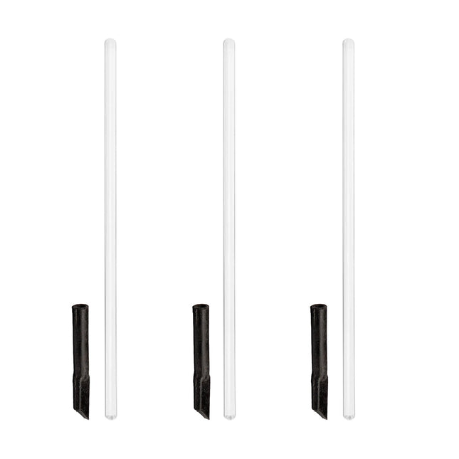 6-Piece Glass Stirring Rod Set with Rubber Policeman
