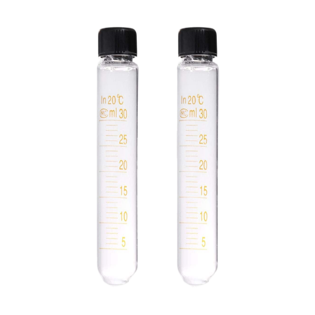 Set of 2 Graduated Test Tube 30ml Capacity