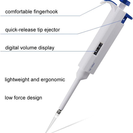 10-100 μl Single-Channel Pipette Precision Adjustable Pipettor