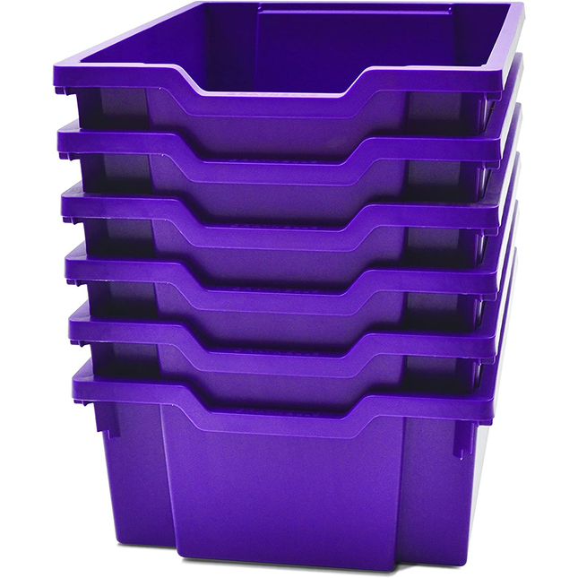 Industrial & Utility Bins Pack of 6 (Plum Purple Color)