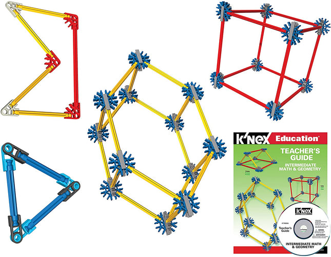 K'NEX Education Stem Intermediate Math and Geometry Building 920 Piece Set