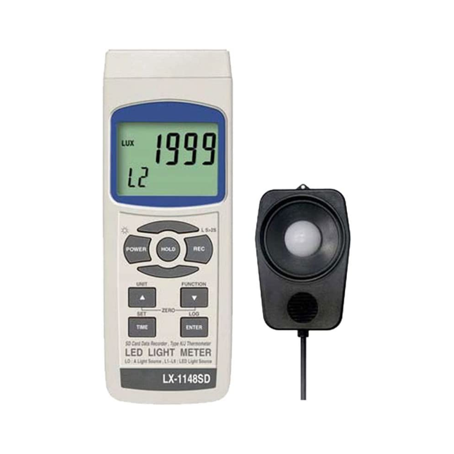 LED Light Meter Datalogger with Remote Light Sensor