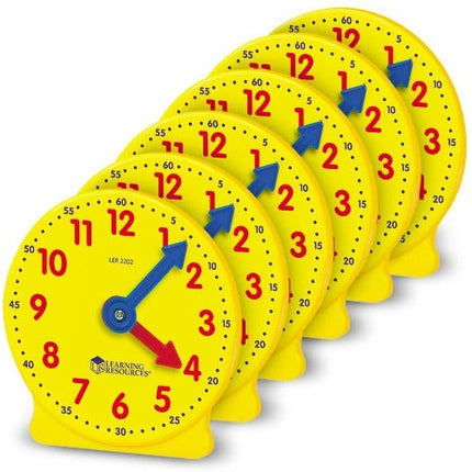 Learning Resources 10cm Geared Mini-Clocks (Pack of 6)