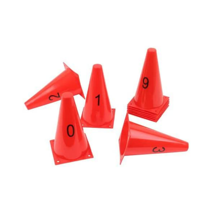 Pack of 15 Math Numbered Cones (0-9)