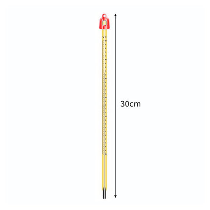 '-20℃ to 110℃ Glass Yellow Mercury Thermometer + Protective Case