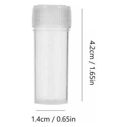 Pack of 25pcs Mini Plastic Vial Bottles