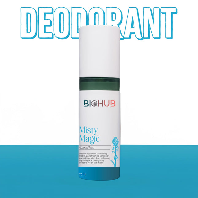 BIOHUB Misty Magic Deodorant | 70ML | 100% Natural, Plant-Based and Biodegradable Ingredients