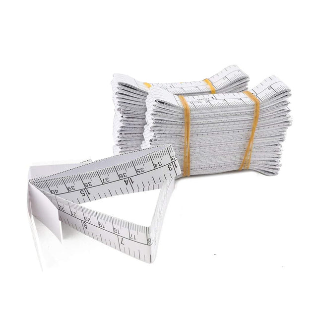 1 Meter | 40" Paper Tape Measure | Disposable Pack of 50