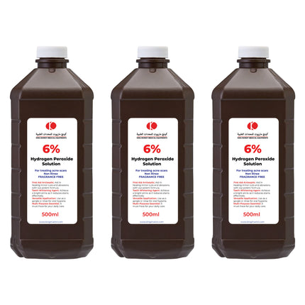 Pack of 6% Hydrogen Peroxide Solution 500ml