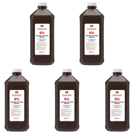 Pack of 6% Hydrogen Peroxide Solution 500ml