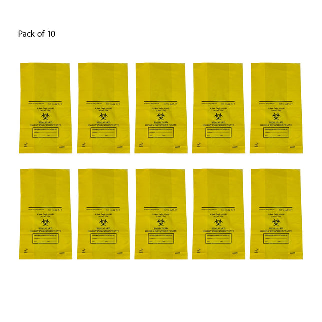 Biohazard Highly Infectious Waste Bag | Yellow | 60cm x 32cm