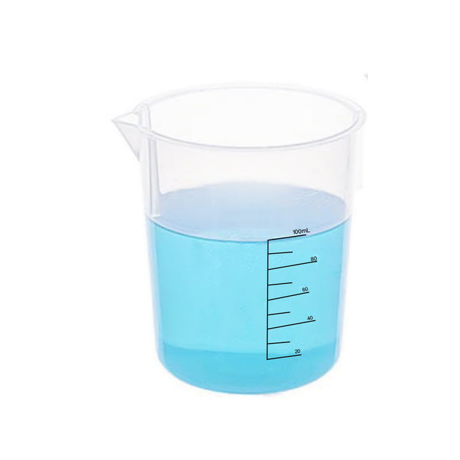 Plastic Beaker | 100ML Capacity | Black Graduated