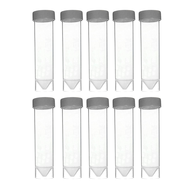 Pack of 10 Plastic Centrifuge Test Tube