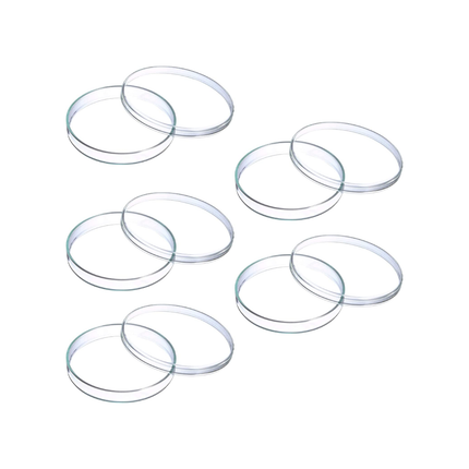 Set of 5 Heavy Duty Plastic Petri Dish