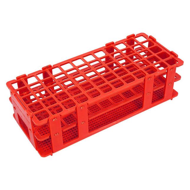 Plastic Test Tube Rack Holder | Color Red | 60 Holes, 3 Layers