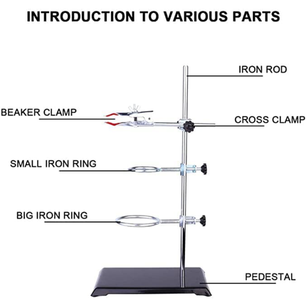 Metalware Set With Retort Stand Retort Ring