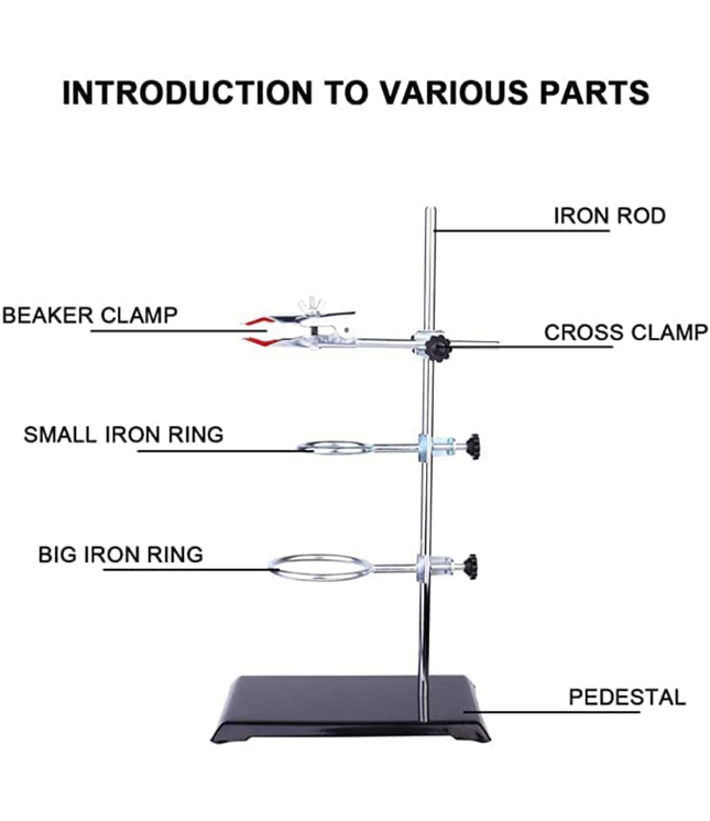 Metalware Set With Retort Stand Retort Ring