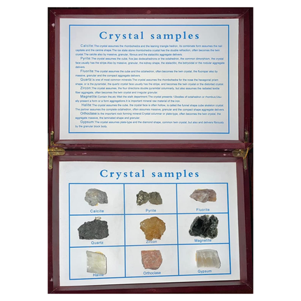 Case of 9 samples of Crystals