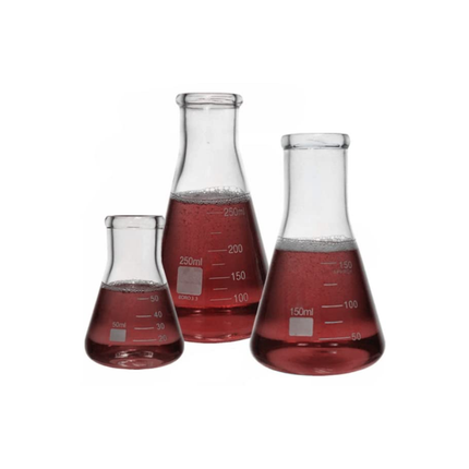 Set of 3 Heavy Duty Glass Graduated Erlenmeyer Flask