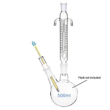 Deluxe Borosilicate 3.3 Heavy Duty REFLUX Apparatus + Reflux Condenser + Thermometer Adaptor + Glass Thermometer