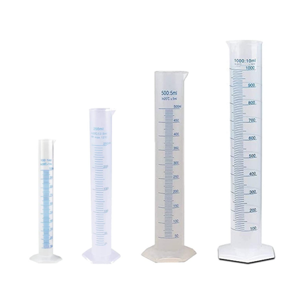 Set of 4 Heavy Duty Graduated Plastic Cylinder