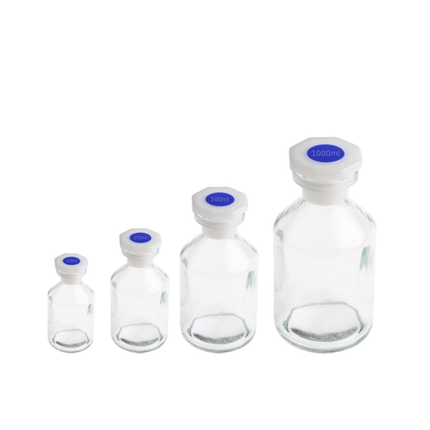 Set of 4 Heavy Duty Reagent Bottle Pack 1000ml, 500ml, 250ml, 100ml Capacity High Grade Borosilicate 3.3