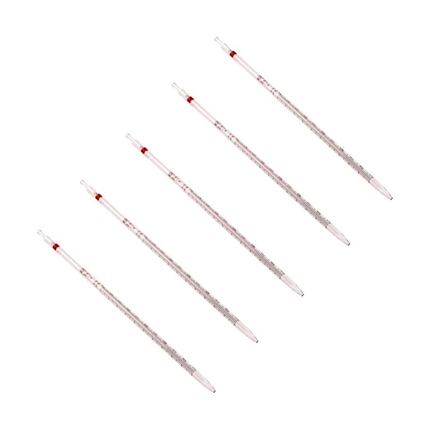 Set of 5 Heavy Duty Glass Graduated Pipette 5ml Capacity.