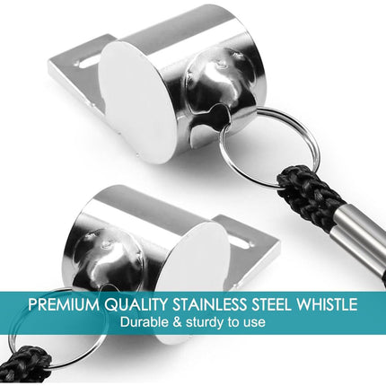 6 Pcs | Coaches Referee Whistles with Lanyards