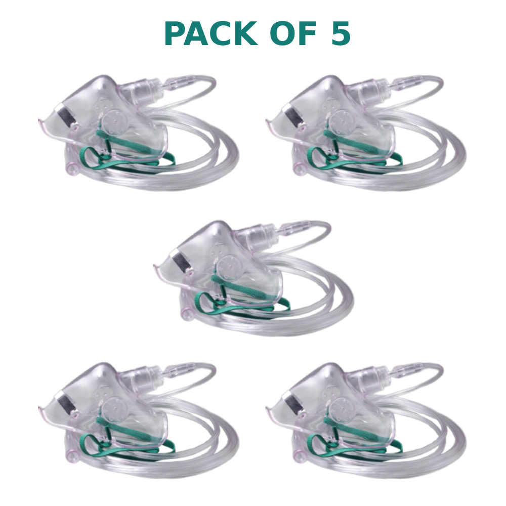 How Much O2 For Simple Mask Pack of 5 Pediatric Disposable Simple Oxygen Masks – Vision ...