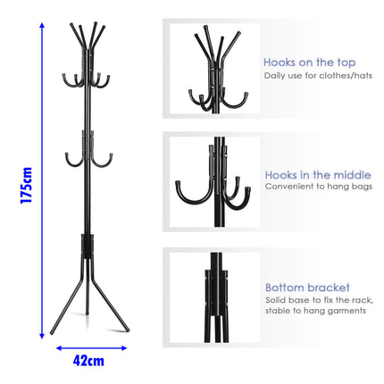 Stable Metal Clothes Stand Hanger | 46cm Length x 175cm Height x 42cm Depth