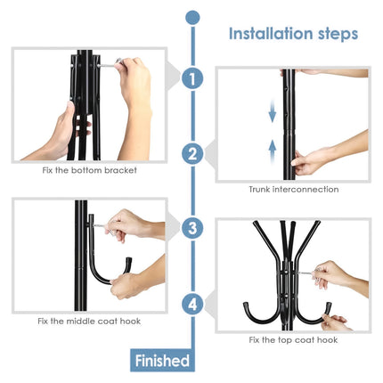 Stable Metal Clothes Stand Hanger | 46cm Length x 175cm Height x 42cm Depth