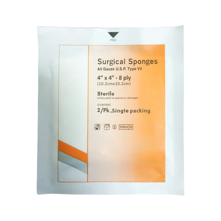 50 Packs of 2's | Premium Gauze Sponges 4" x 4" - 8 Ply