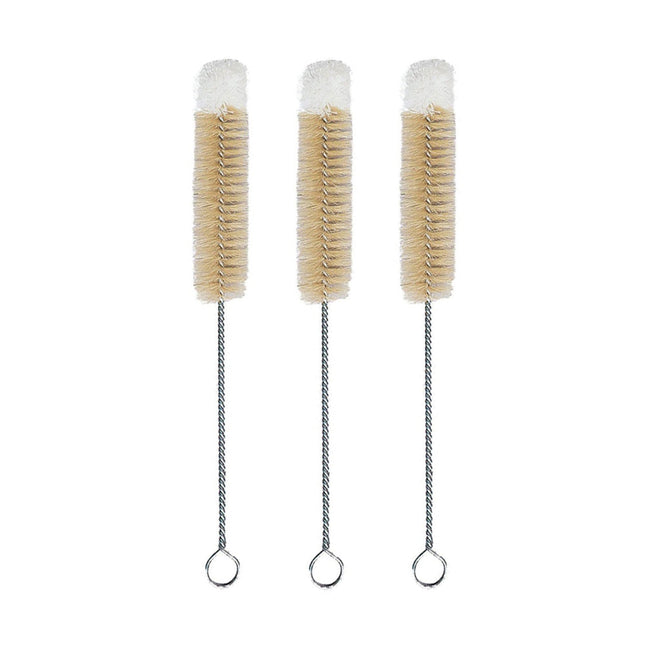 Pack of 3 Test Tube Brushes with Wool Tufts | Galvanized Wire 1.0 mm