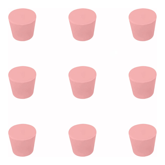 Set of 9 Test Tube Plug Rubber Stoppers