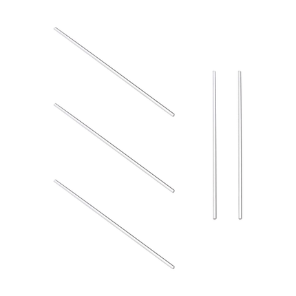 Pack of 5 Heavy Duty Transparent Polythene Friction Rod