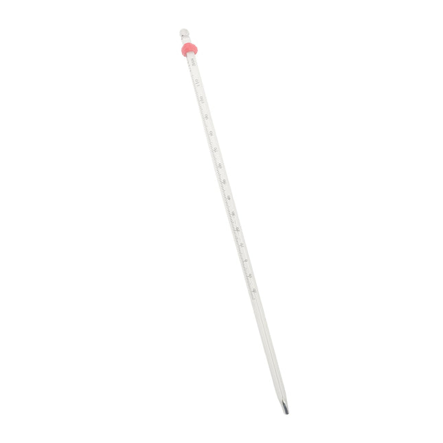 Glass White Mercury Thermometer + Protective Case