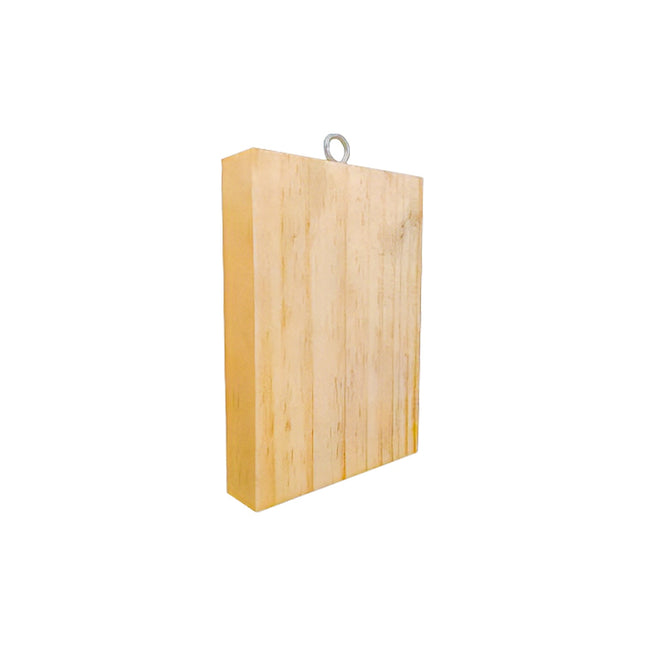 Wooden Block with Hook | L: 75mm, W: 50mm, T: 15-20mm