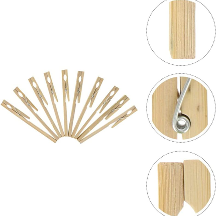 20pcs of Natural Wooden Test Tube Clips