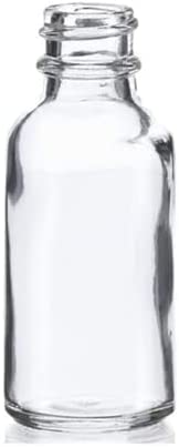 Set of 5 Transparent 30ml Glass Bottle with Calibrated Dropper